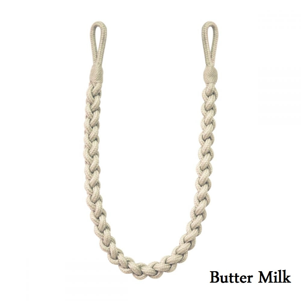 Helston Rope Tie Back with a braided embrace