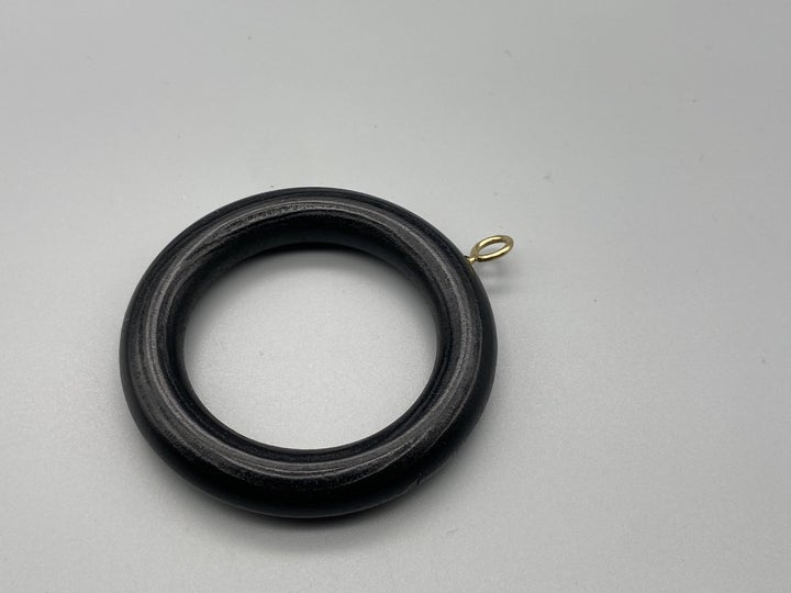 Wooden Curtain Rod Rings - With Eyelet Screw - Different Colours - Pack of 6