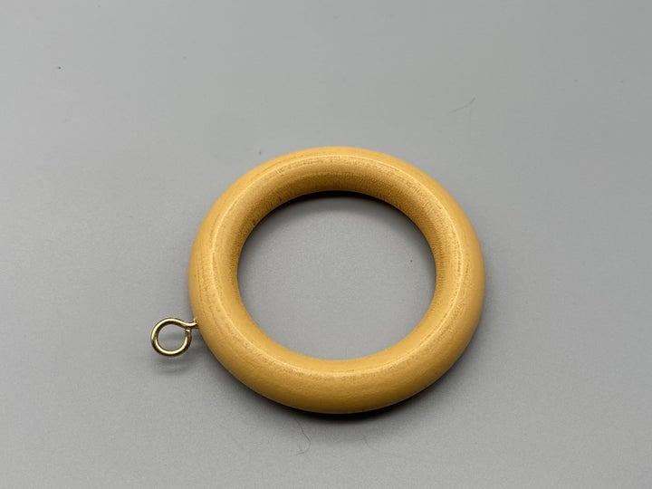Wooden Curtain Rod Rings - With Eyelet Screw - Different Colours - Pack of 6