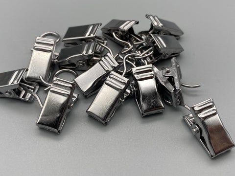Clips for Rod Rings with Hooks - Different Colours - Pack of 10