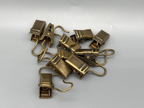 Clips for Rod Rings with Hooks - Different Colours - Pack of 10