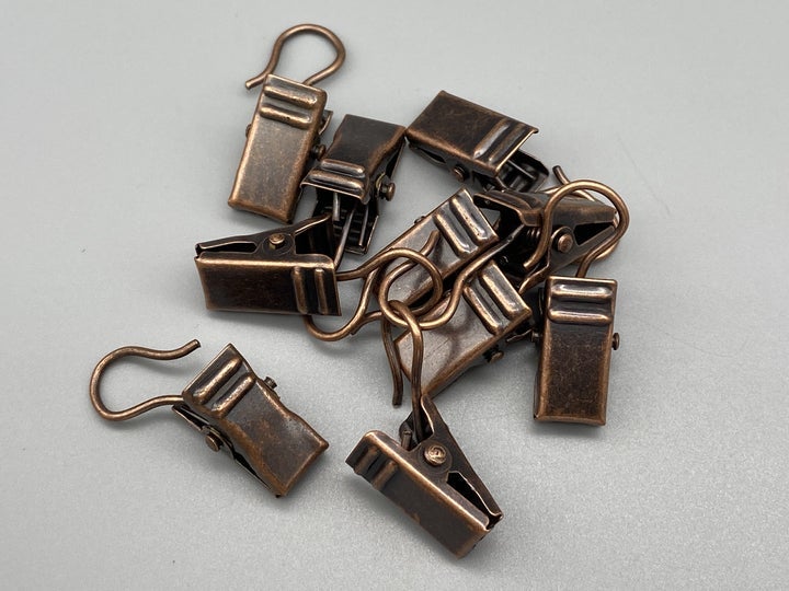 Clips for Rod Rings with Hooks - Different Colours - Pack of 10