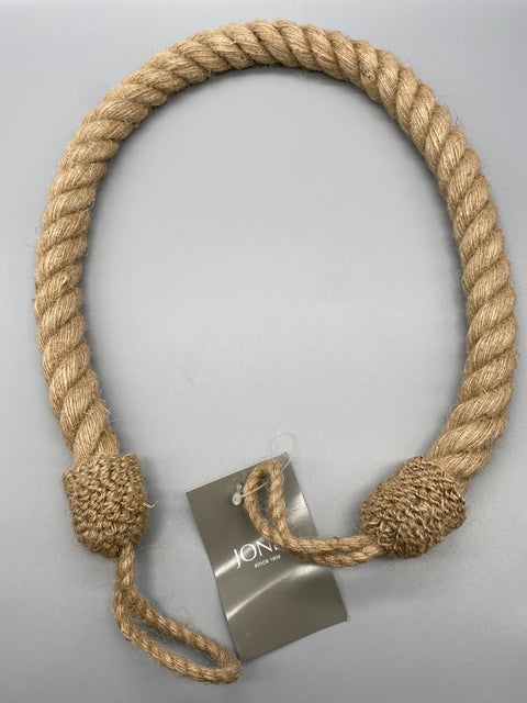 Pair of Jute Twisted Contemporary Tie Backs - by Jones® - Pair