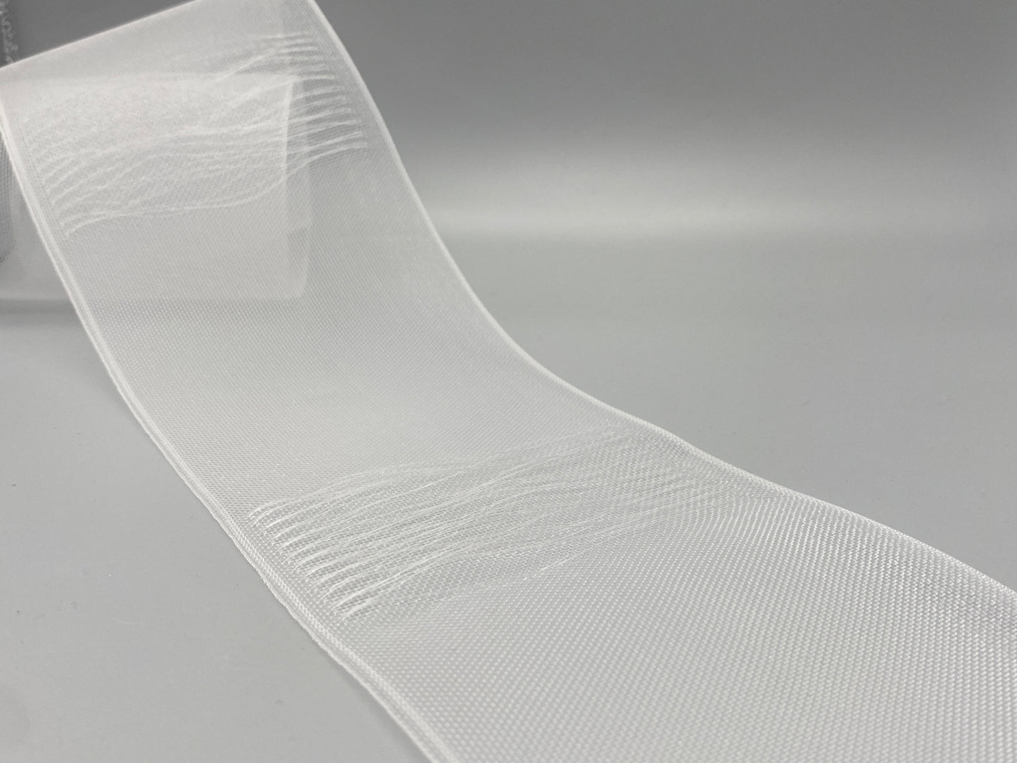 Loop Curtain Tape with Loops for Curtain Pole/Rods - Translucent - 4" / 100mm Wide - 10mtr