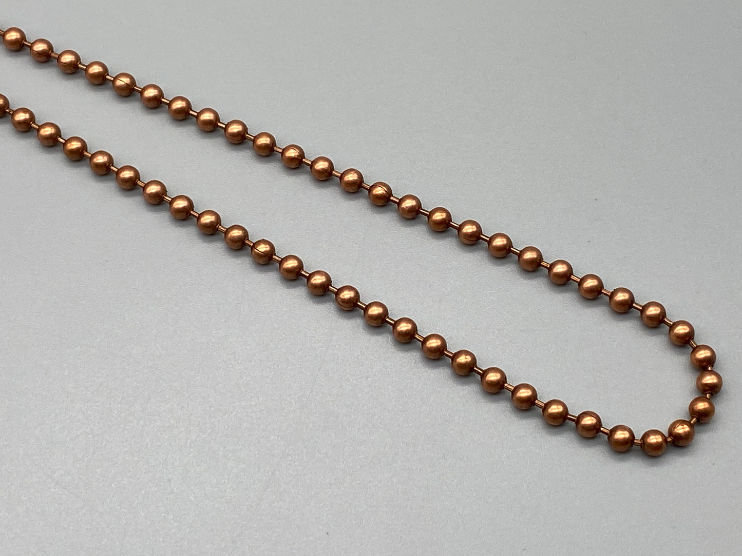 Antique Copper Metal Chain - No.10 Bead Size: 4.5mm + Free Connector