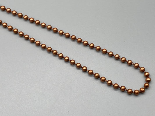 Antique Copper Metal Chain - No.10 Bead Size: 4.5mm + Free Connector