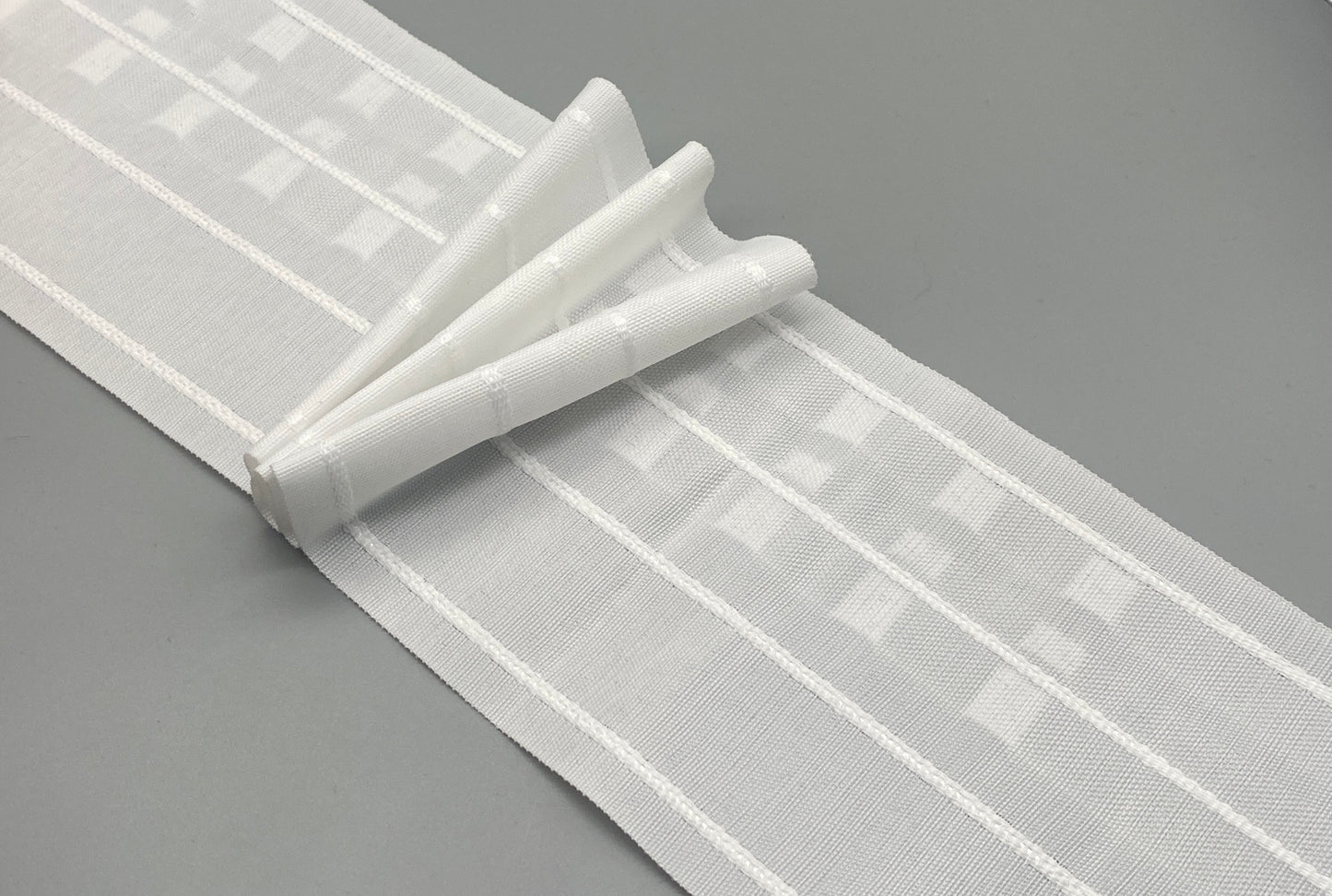 Triple Pinch Pleat Curtain Heading Tape - Polyester - 100mm (4" inch) - 10meter