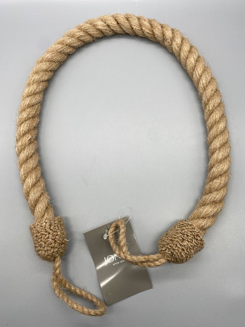 Pair of Jute Twisted Contemporary Tie Backs - by Jones® - Pair