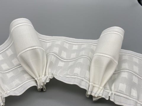 White Goblet Pleat Curtain Heading Tape - Polyester - 100mm (4" inch) - 10meter