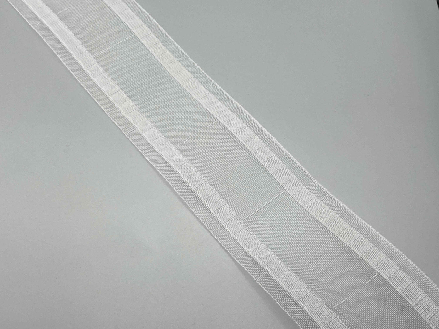 Curtain Wave Tape - S Wave Curtain 75mm Wide Tapes - Translucent - 10mtr