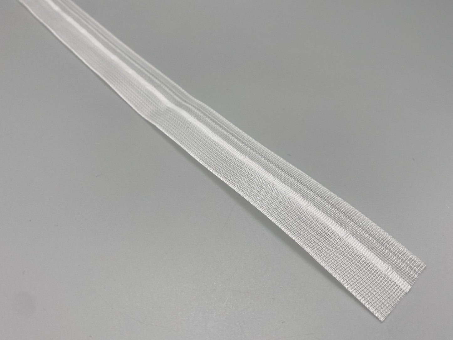Clear Roman Blinds Lining Tape 18mm Wide - With Slots for Rings - 10meters