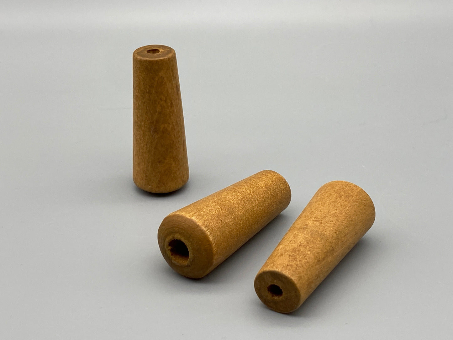 3x Slim Natural Wooden Blinds Acorns - Cord Pull / Light Pulls - Medium & Large Sizes - Pack of 3