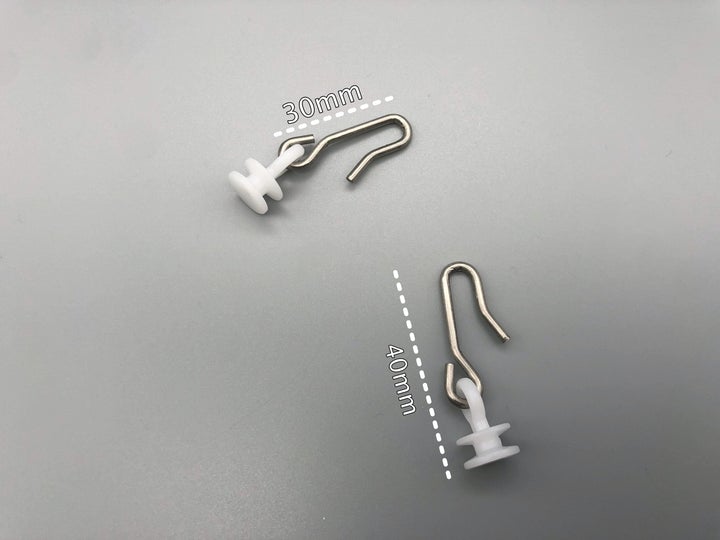 Carriers for Standard Hospital Cubicle Tracks w/ Stainless Steel Hooks - 20pcs