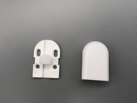 Small Adjustable Wall Plastic Cord Tensioner - White - Pack of 5