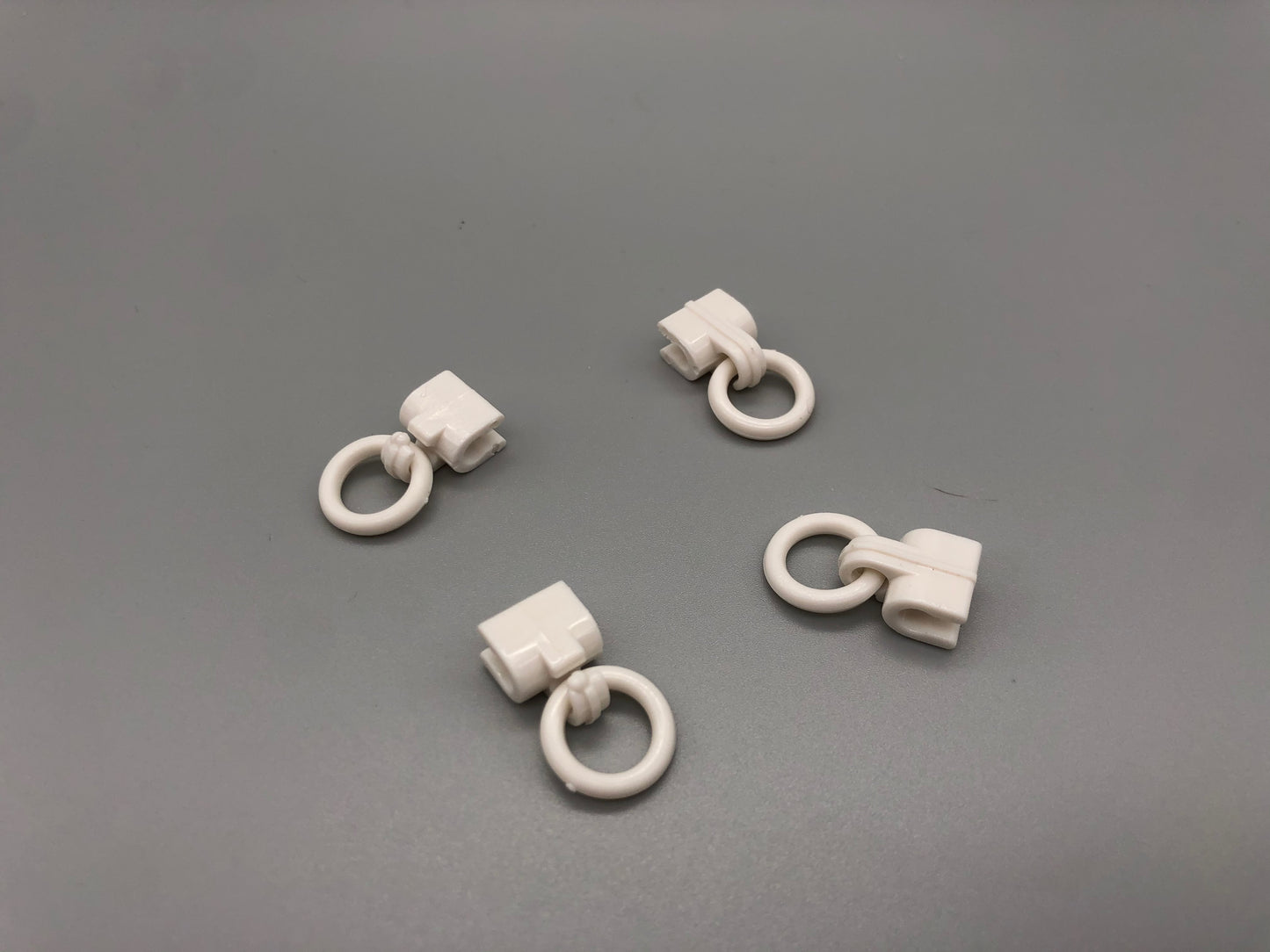 White Clip on Rings for 4mm Rods - Pack of 10