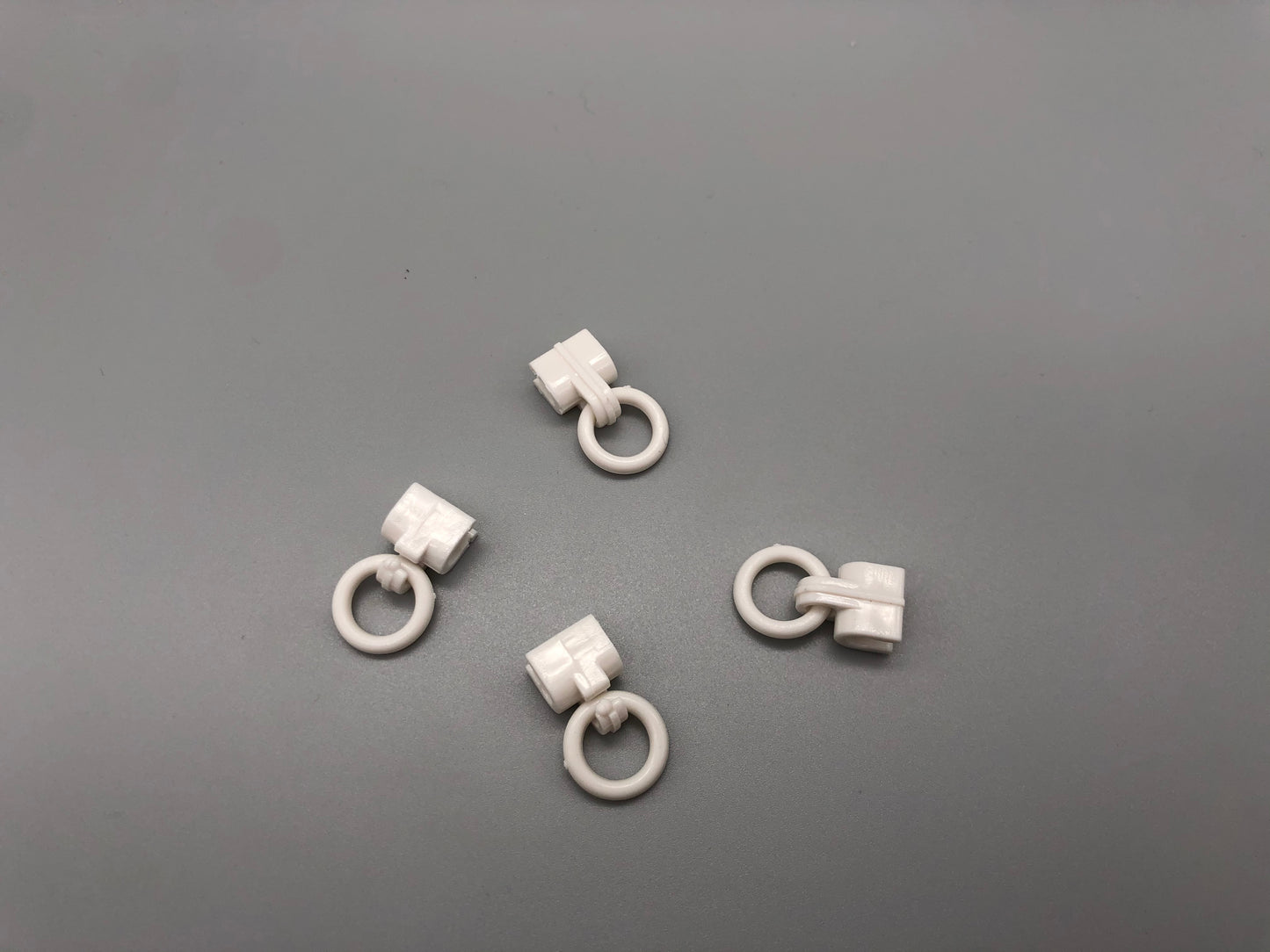 White Clip on Rings for 4mm Rods - Pack of 10