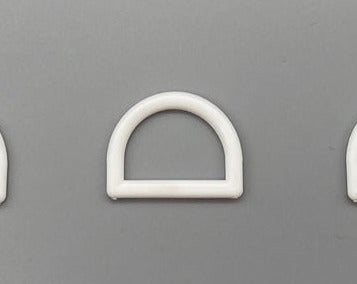50x D Rings Curtain/Crafts Rings - Plastic - White - 19/25mm
