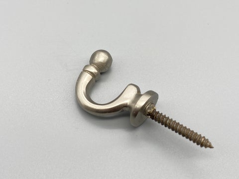 Satin Metal Ball-end Tie Back Hook - Small - Pack of 2