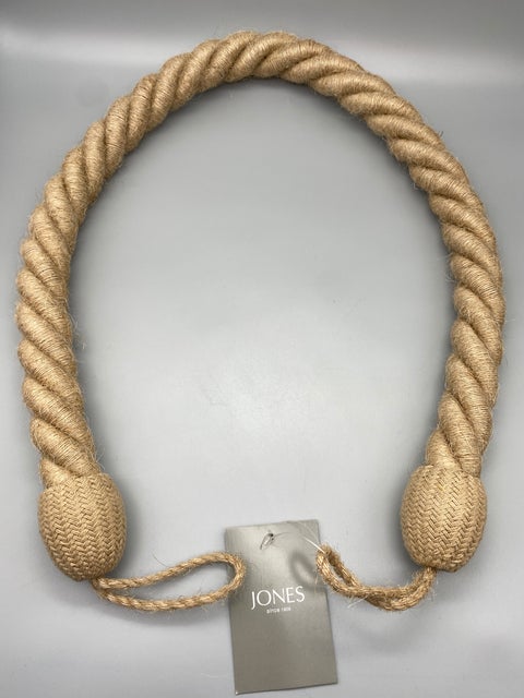 Pair of Luxury Jute Twisted Contemporary Tie Backs - by Jones® - Pair