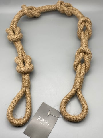 Pair of Coastal Shanklin Rope Tie Band Jute / Tie Backs - by Jones® - Pair