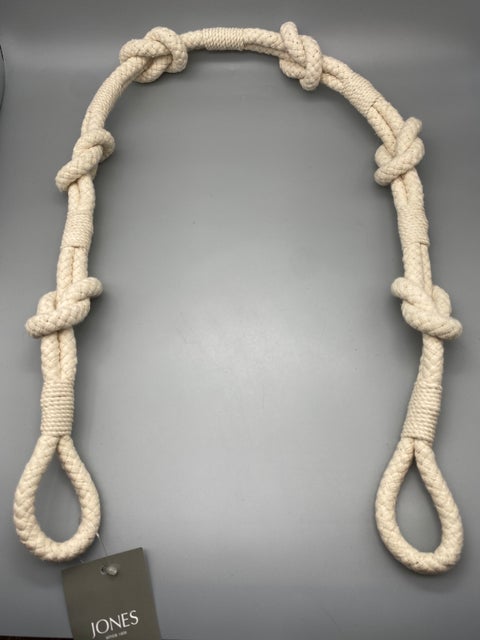 Pair of Coastal Shanklin Rope Tie Band Cotton / Tie Backs - by Jones® - Pair