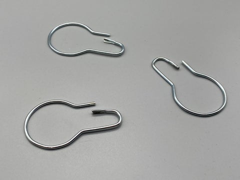 Zinc Plated Shower Rings - Clip Type Shower Pole Rings - Pack of 10