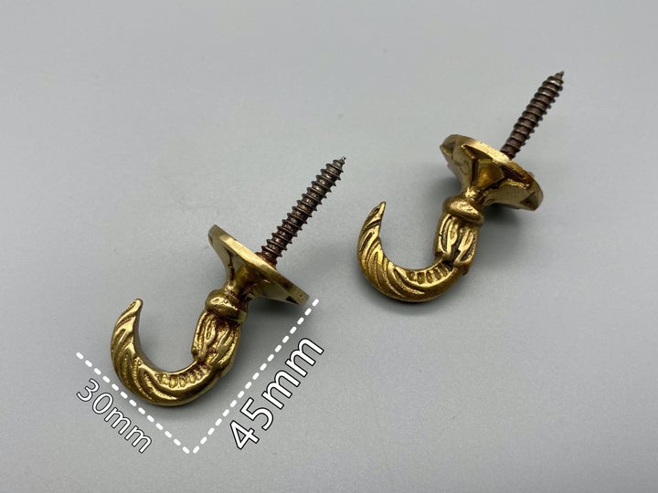 Athena Golden Tie Back Hook - Large - Pack of 2