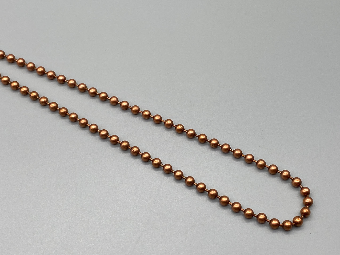 Antique Copper Metal Chain - No.10 Bead Size: 4.5mm + Free Connector