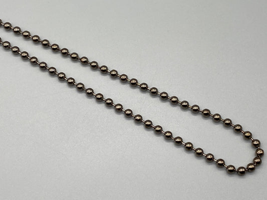 Endless Gunmetal Metal Chain - No.10 Bead Size: 4.5mm - Loop Chain