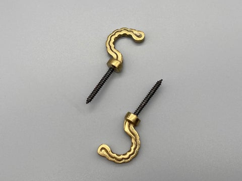 Classical Golden Tie Back Hook - Metal - Pack of 2