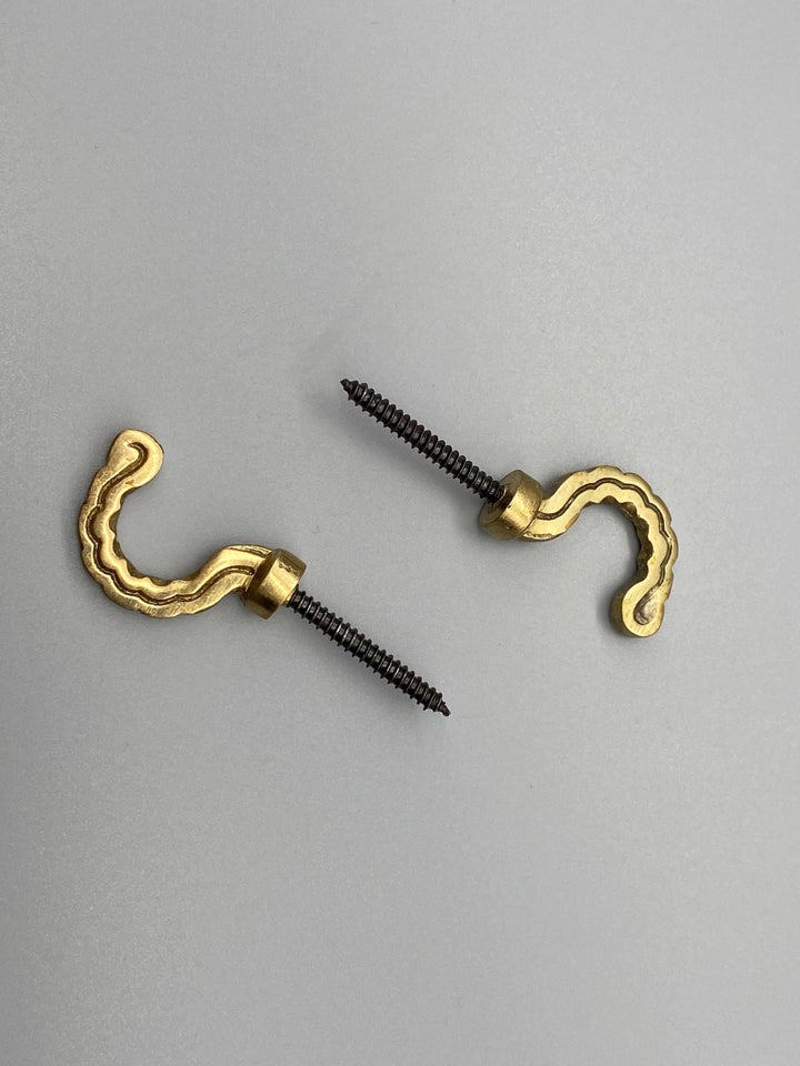 Classical Golden Tie Back Hook - Metal - Pack of 2