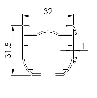 Jones® Roman Blinds Standard Sidewinder - 1:2 Gear Ratio with Metal Ring