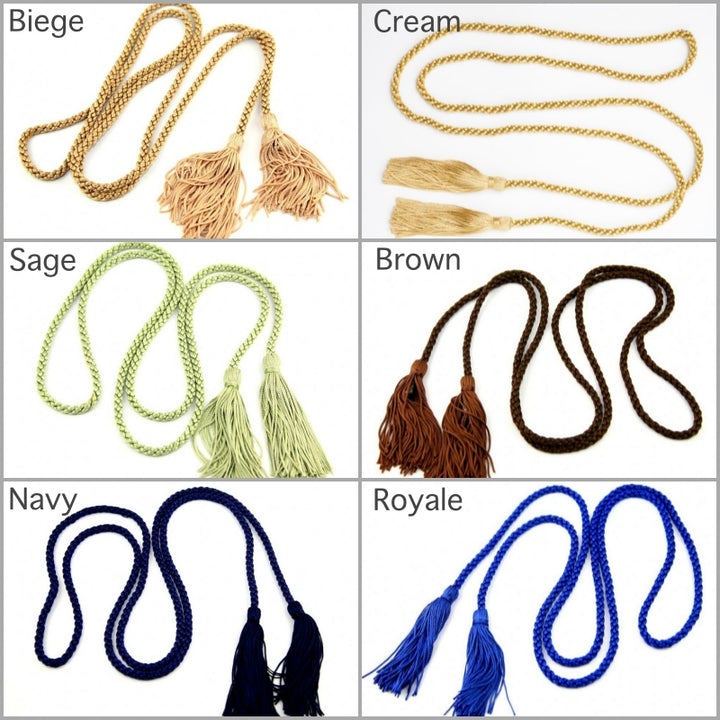 2x Tassel Cord Twisted - Available in Various Colours - Pack of 2 Active