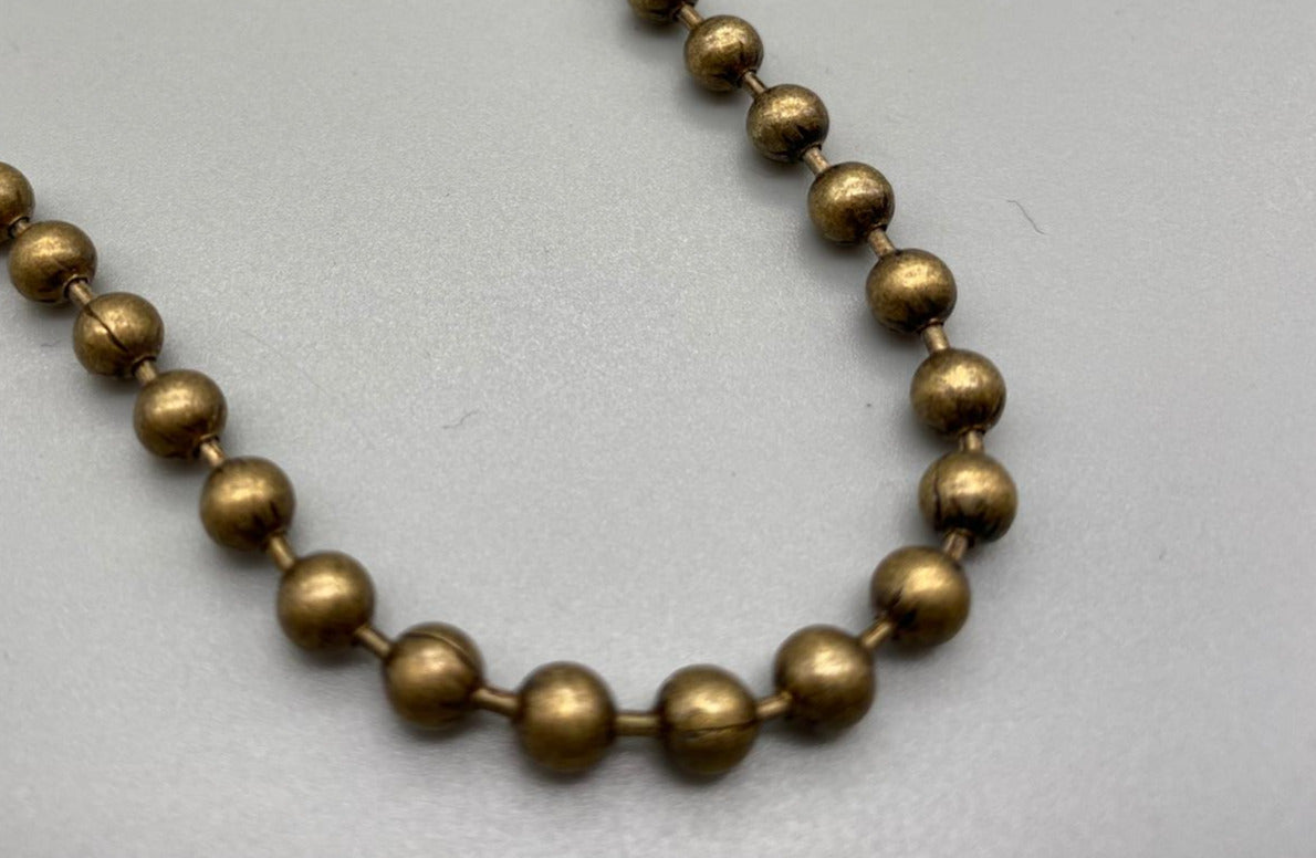 Endless Antique Brass Metal Chain - No.10 Bead Size: 4.5mm Loop