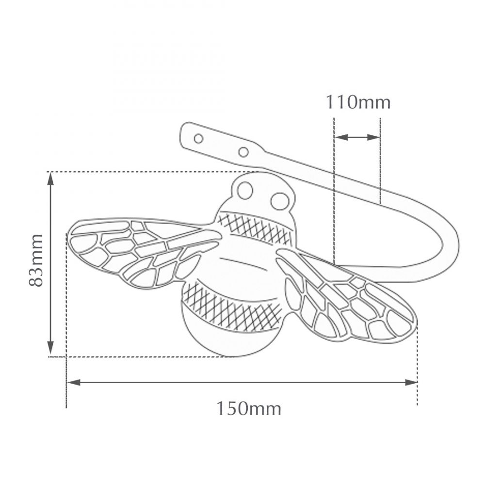 Ecuador, Bumblebee Holdback - Antique Brass/Silver