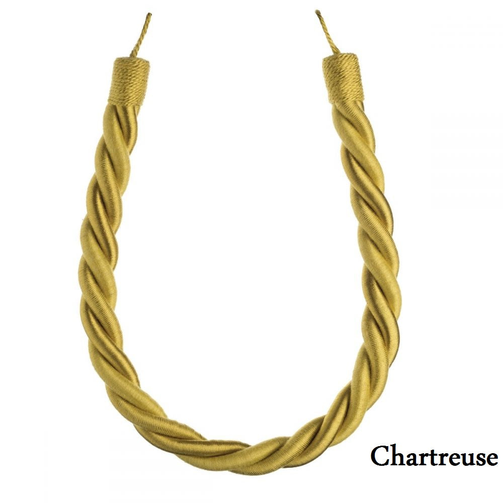 Virage Rope Tiebacks with a Contemporary interwoven satin and silk design