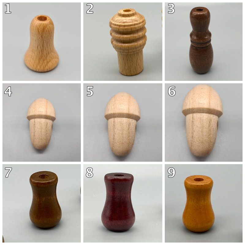 Wooden Blinds Acorns - Cord Pull / Light Cord Pull - Various Designs - Pack of 3