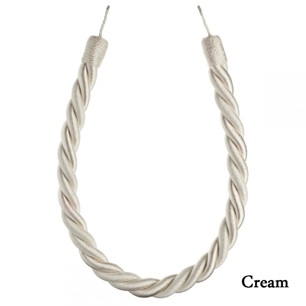 Virage Rope Tiebacks with a Contemporary interwoven satin and silk design