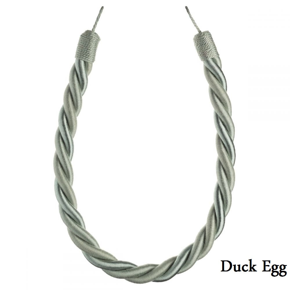Virage Rope Tiebacks with a Contemporary interwoven satin and silk design