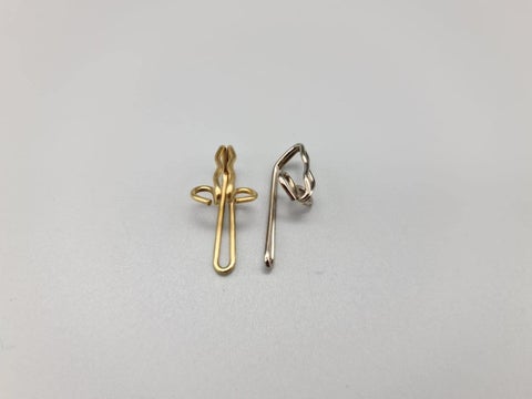 Curtain Header Tape Hooks P-hook - Metal (Gold/Silver)
