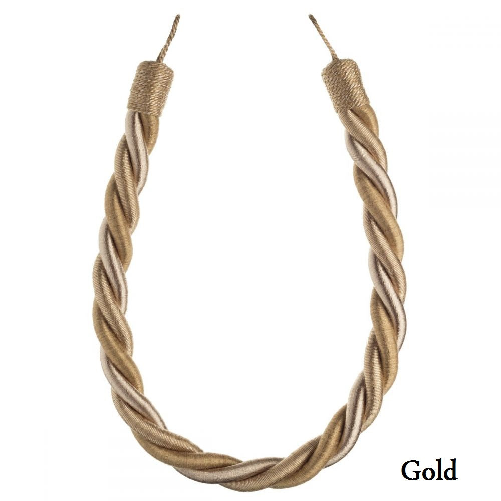 Virage Rope Tiebacks with a Contemporary interwoven satin and silk design