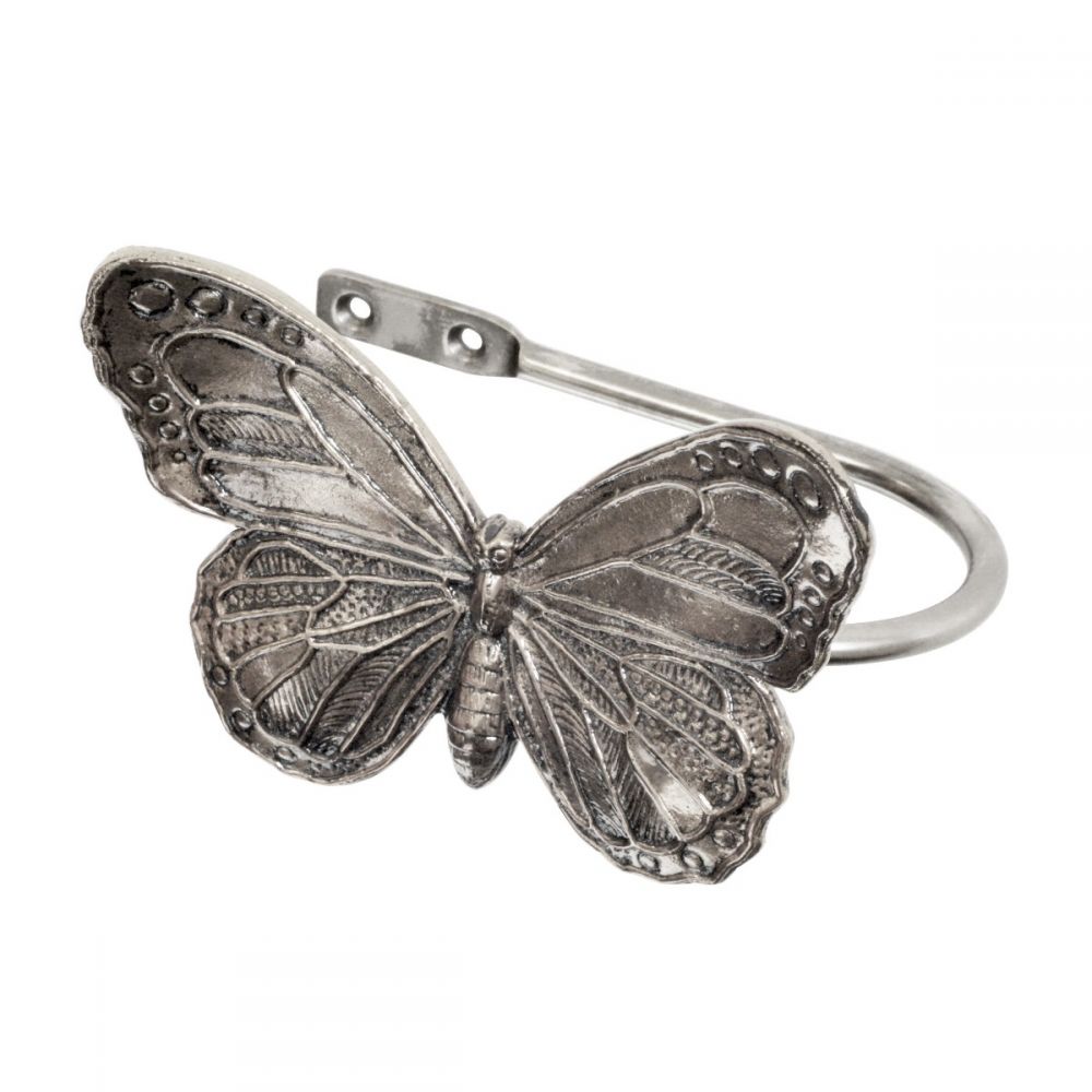 Ecuador, Butterfly Holdback - Antique Brass/Silver