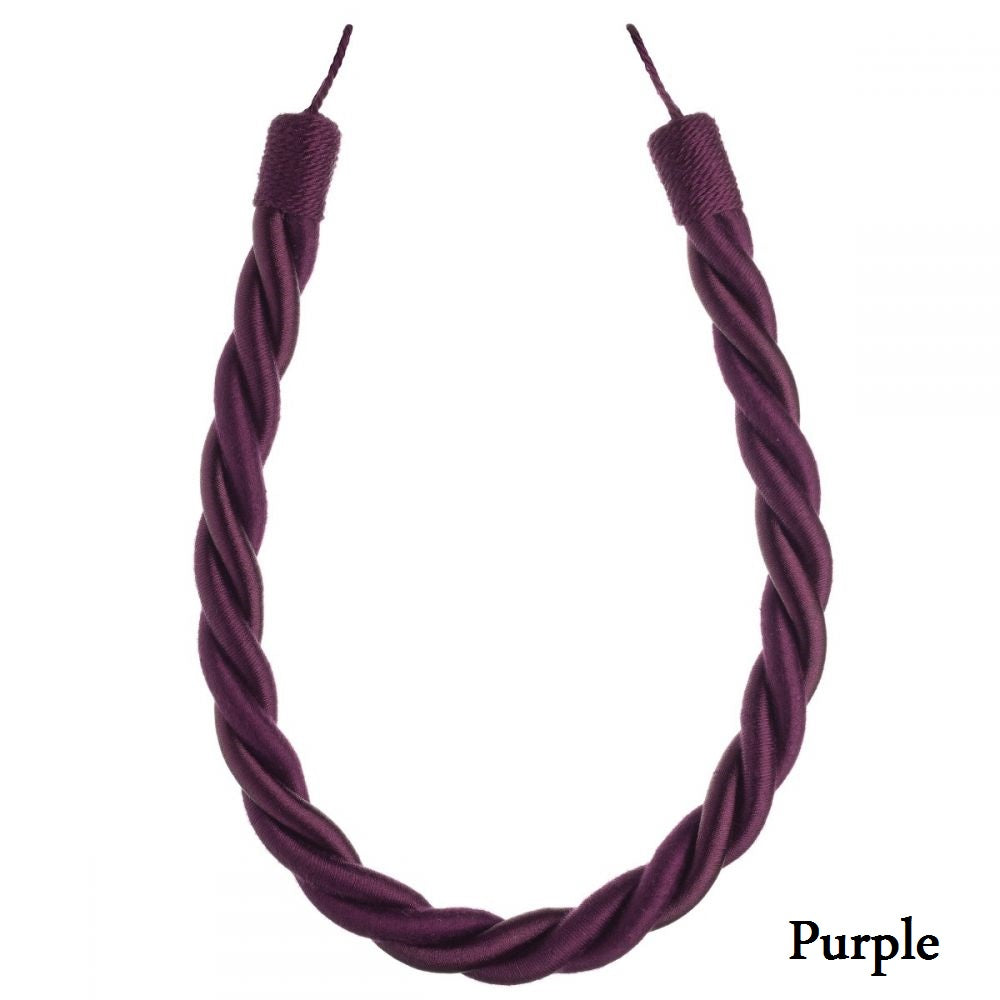 Virage Rope Tiebacks with a Contemporary interwoven satin and silk design