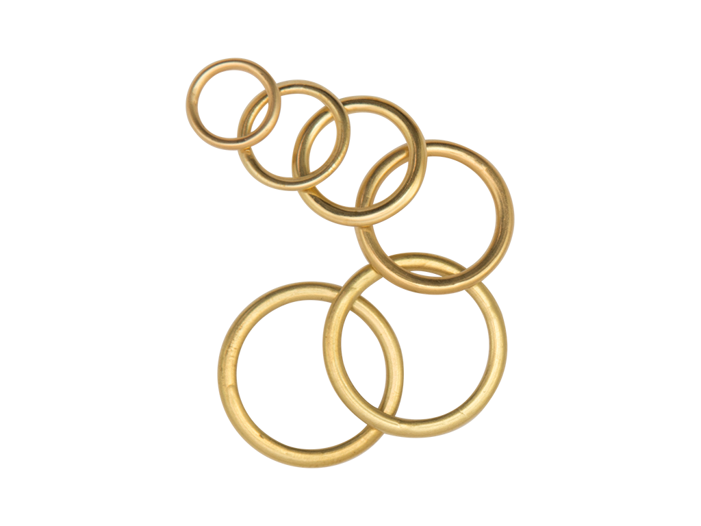 Hollow Brass Metal Rings - Various Sizes / Diameters