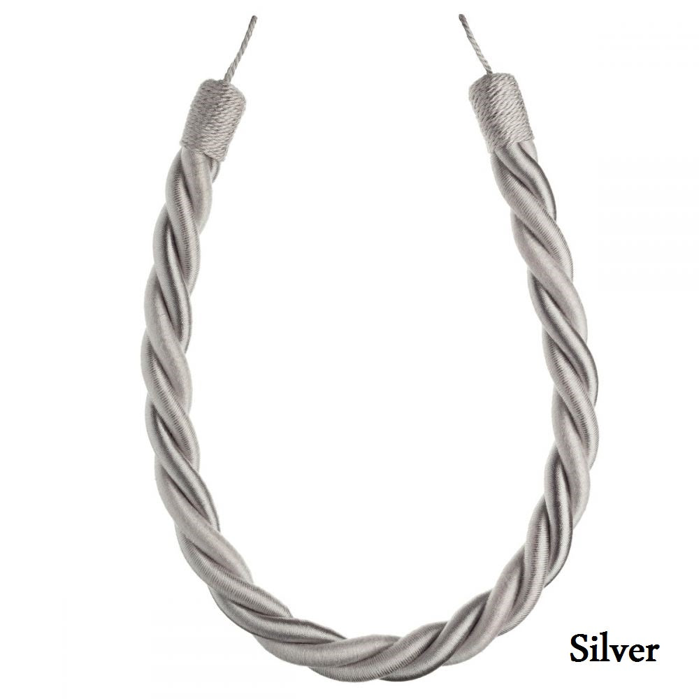 Virage Rope Tiebacks with a Contemporary interwoven satin and silk design