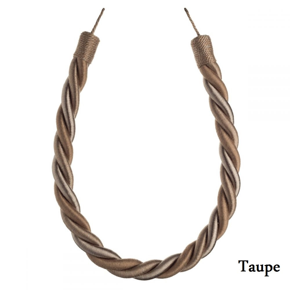 Virage Rope Tiebacks with a Contemporary interwoven satin and silk design