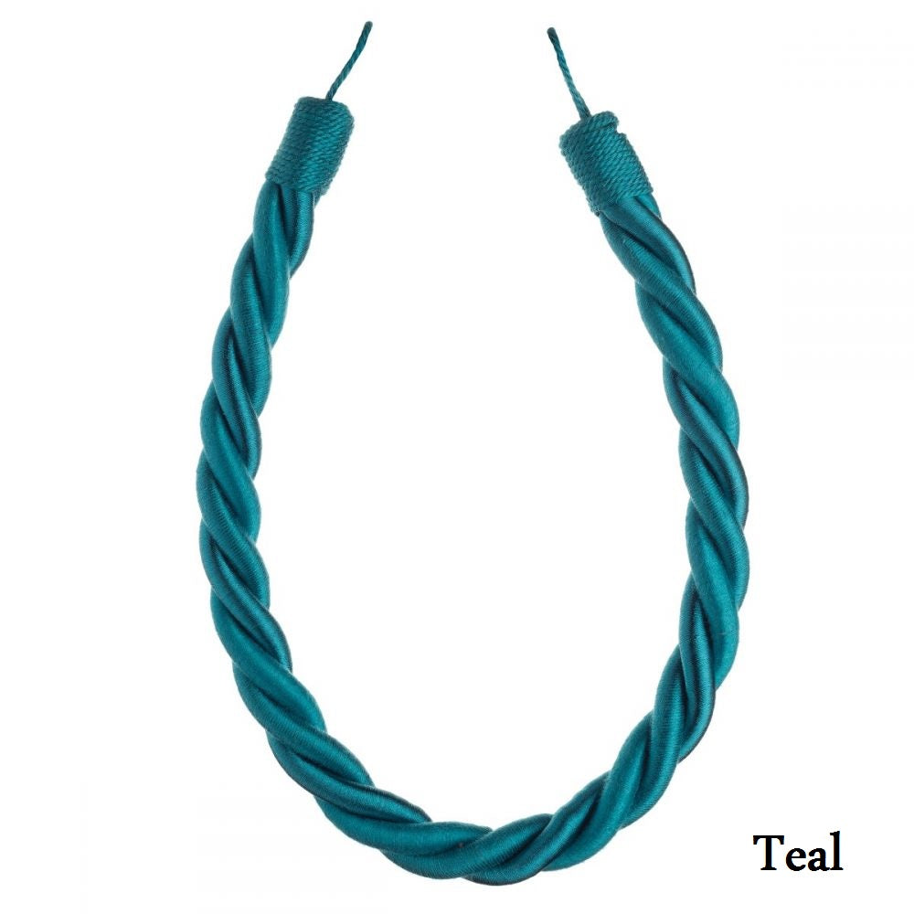 Virage Rope Tiebacks with a Contemporary interwoven satin and silk design