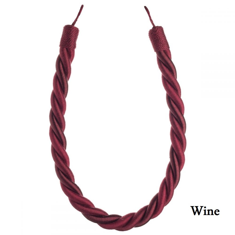 Virage Rope Tiebacks with a Contemporary interwoven satin and silk design