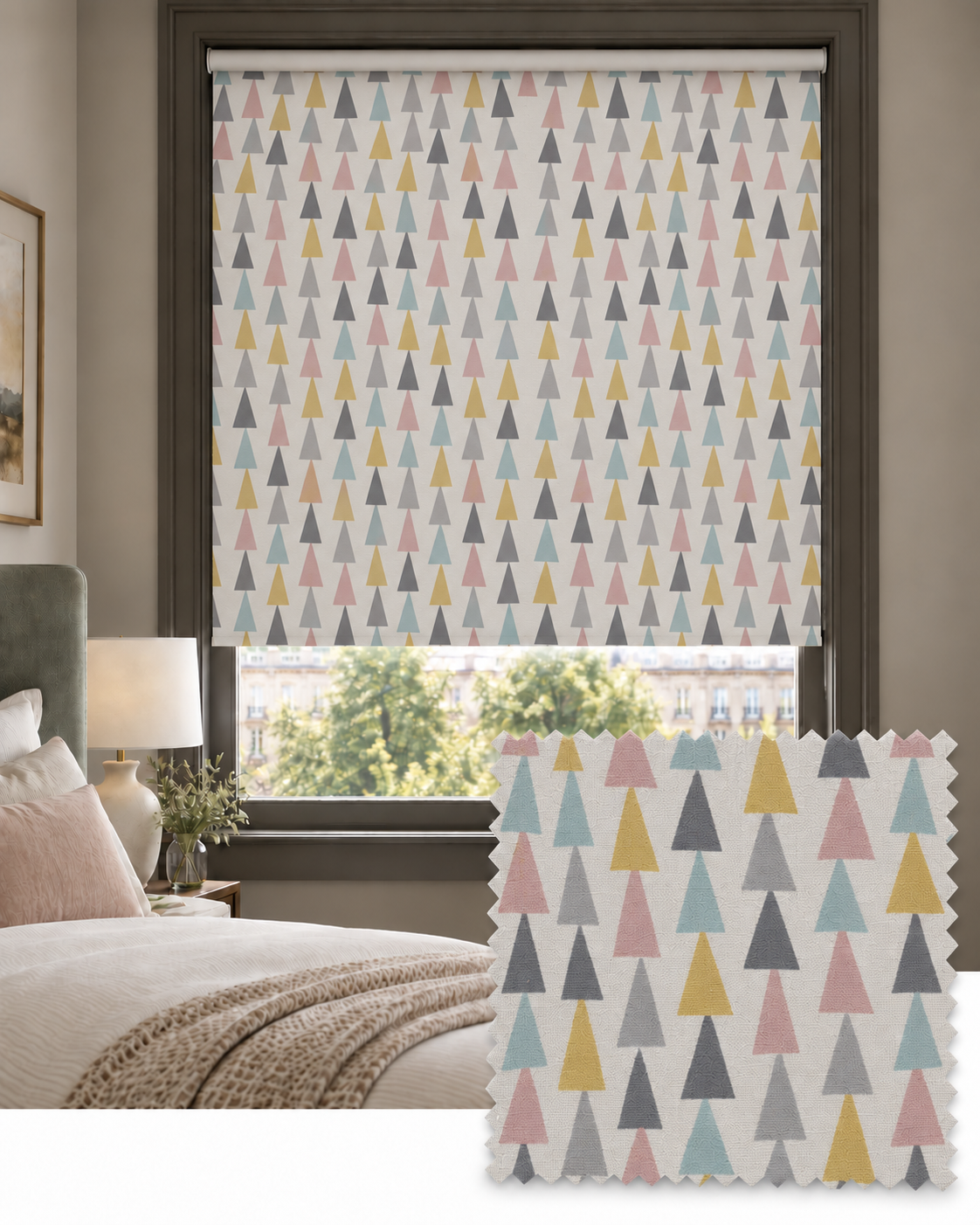 Topsy Pastel Roller Blind, Made to Measure - Delivery in 2-3 Weeks