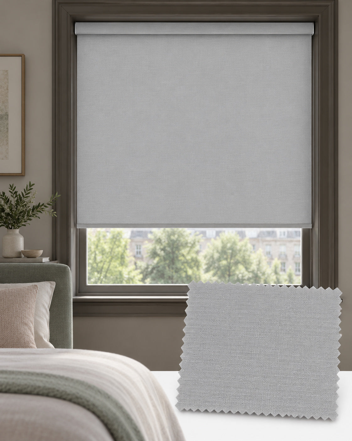 Basix Cloud Grey Roller Blind, Made to Measure - Delivery in 2-3 Weeks